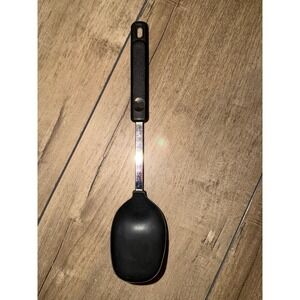 EKCO Black Nylon Serving Spoon with Chrome Handle Kitchen Utensil 400F Max